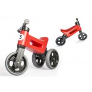 Odrážadlo FUNNY WHEELS NEW SPORT 2v1v červené výška sedadla nastaviteľná 27 / 30cm