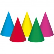 Párty klobúčky 6 ks jednofarebné