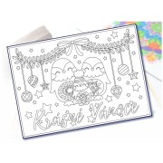 Maľovanie pieskom šablóna A4 Krásne vianoce