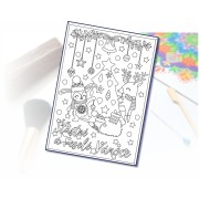 Maľovanie pieskom šablóna A4 Šťastné a veselé vianoce