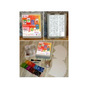 Maľovanie pieskom - Závesný adventný kalendár s rámčekom 24-dielna sada