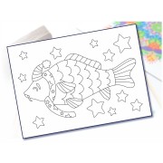 Maľovanie pieskom šablóna A4 Vianočný kapor