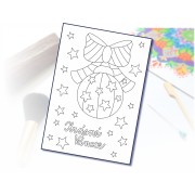 Maľovanie pieskom šablóna A4 Krásne vianoce banka