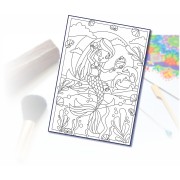 Maľovanie pieskom šablóna A4 morská víla na kameni