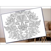 Maľovanie pieskom šablóna A4 levia hlava