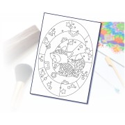 Pieskovanie pre deti šablóna A4 líška na mesiaci