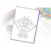 Maľovanie pieskom šablóna A4 robot 2