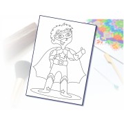Maľovanie pieskom šablóna A4 Superhrdina