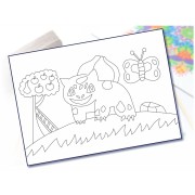 Maľovanie pieskom šablóna A4 animák 5