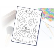 Maľovanie pieskom šablóna A4 princeznička