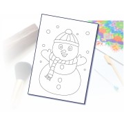 Šablóna na pieskovanie snehuliak A6