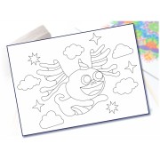 Maľovanie pieskom šablóna A4 príšerka 1