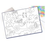 Maľovanie pieskom šablóna A4 auto veterán