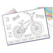 Maľovanie pieskom šablóna A4 BMX koleso