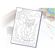 Maľovanie pieskom šablóna A4 líška