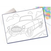 Maľovanie pieskom šablóna A4 veterán 2