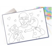 Maľovanie pieskom šablóna A4 pre otecka 1