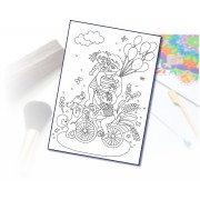 Maľovanie pieskom šablóna A4 otecko s deťmi