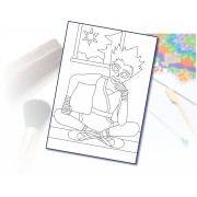 Maľovanie pieskom šablóna A4 Anime