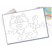 Maľovanie pieskom šablóna A4 jednoduchá mačička