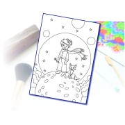 Maľovanie pieskom šablóna A4 Malý Princ na Planéte