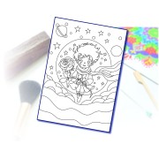 Maľovanie pieskom šablóna A4 Malý Princ s ružou