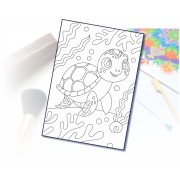 Maľovanie pieskom šablóna A4 korytnačka v mori