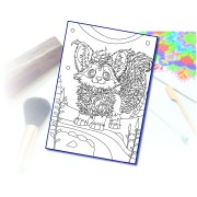 Maľovanie pieskom šablóna A4 cute animal fantasy