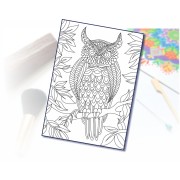 Maľovanie pieskom šablóna A4 výr zentangle