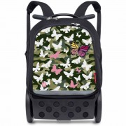 Školská taška Nikidom Roller UP XL Butterfly camo na kolieskach + slúchadlá  a doprava zdarma