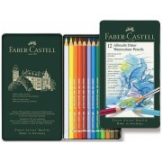 Akvarelové pastelky Faber-Castell Albrecht Dürer plechová krabička, 12 farieb