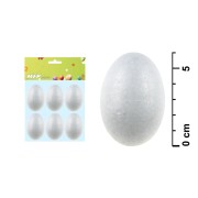 Veľkonočné vajíčka polystyrén 6ks 6cm