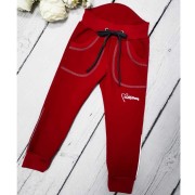 Detské softshellové nohavice RED s fleecom