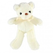 Medveď/Medvedík s mašľou plyš 30cm biely