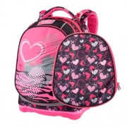 Školský batoh Target srdce ružovo-čierny