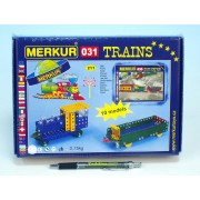 Stavebnica Merkur 031 železničné modely 10 modelov 211ks