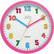 Detské nástenné hodiny JVD sweep ružové