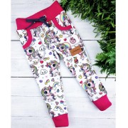 Detské tepláky UNICORN Violet riasené