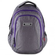 Školský batoh Target 2v1 šedý s fialovými zipsami