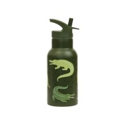 A Little Lovely Company - antikorová fľaša na pitie, 350 ml - krokodíl