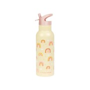 A Little Lovely Company - antikorová fľaša na pitie, 500 ml - dúha