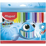 Detské fixky Maped Color'Peps Ocean 18 farieb