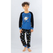 Detské pyžamo dlhé Vesmír modré