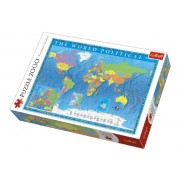 Puzzle Politická mapa sveta 2000 dielikov 96x68cm