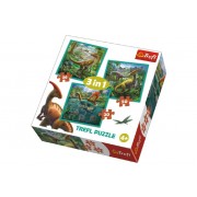Puzzle 3v1 Svet dinosaurie 20x19,5cm
