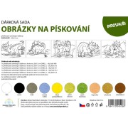 Maľovanie pieskom sada DINOSAURI