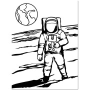 Maľovanie pieskom šablóna Astronaut