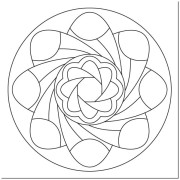 Maľovanie pieskom šablóna Mandala W