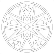 Maľovanie pieskom šablóna Mandala 2.