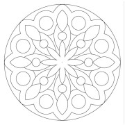 Maľovanie pieskom šablóna Mandala 7.